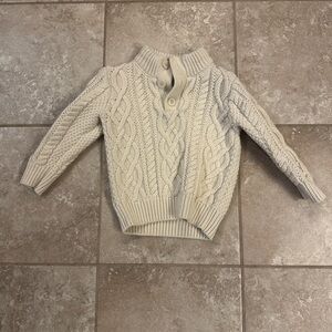 GAP Kids Cream Cable Knit Turtleneck Sweater